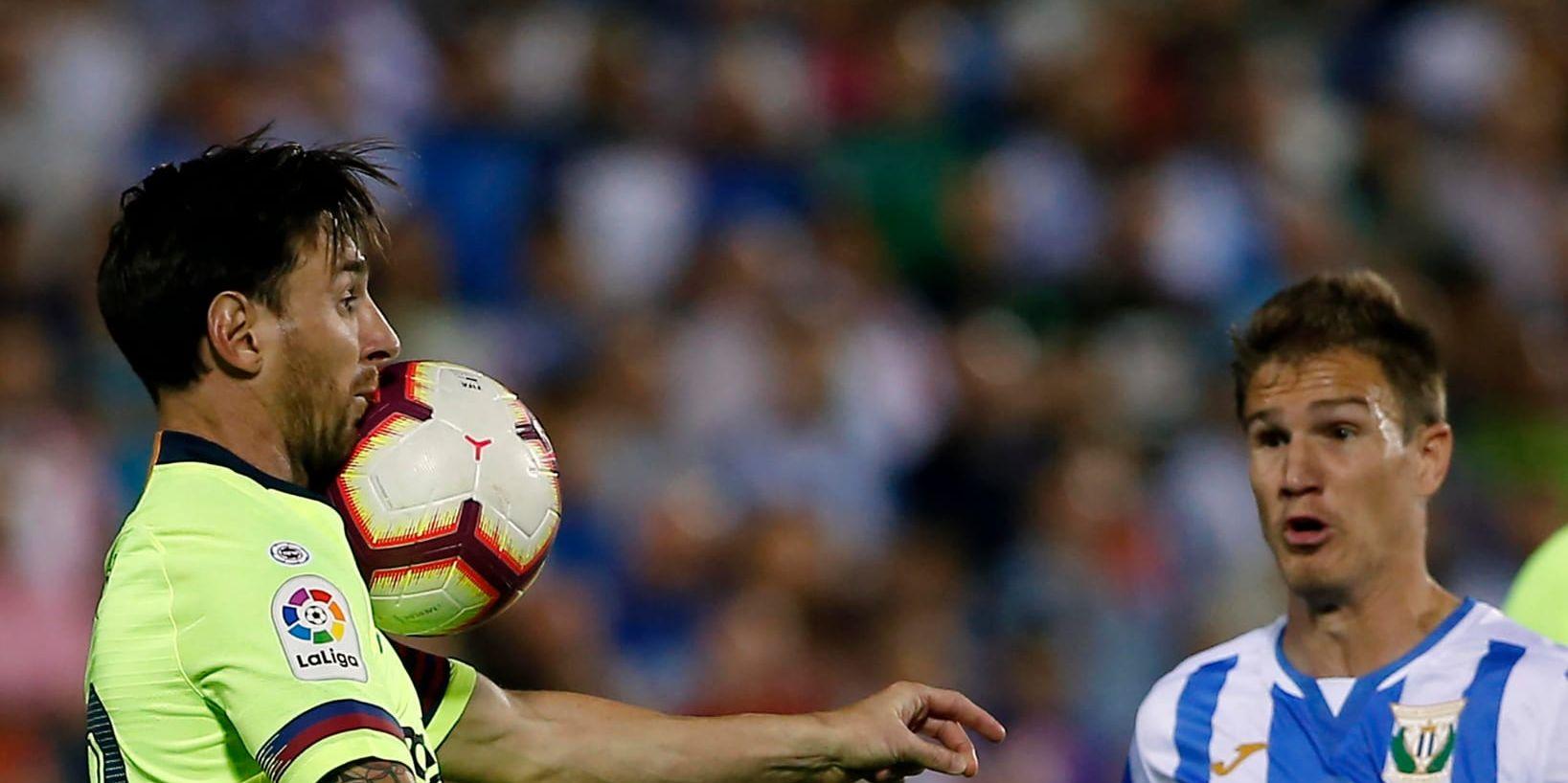 Lionel Messi och Barcelona åkte på säsongens första förlust borta mot Leganes.
