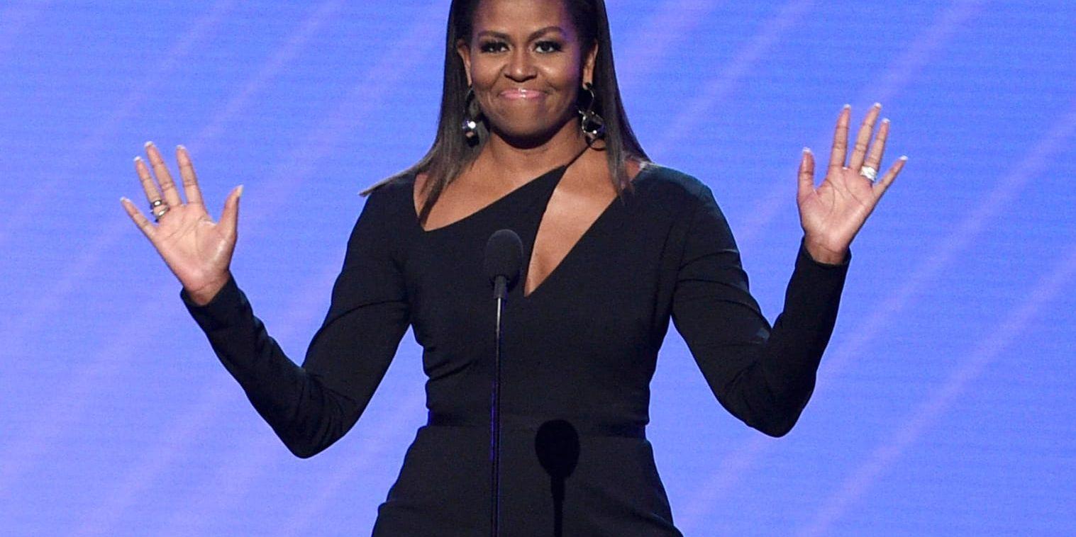 Michelle Obama delar med sig av sin kärlekslista till Barack Obama. Arkivbild.