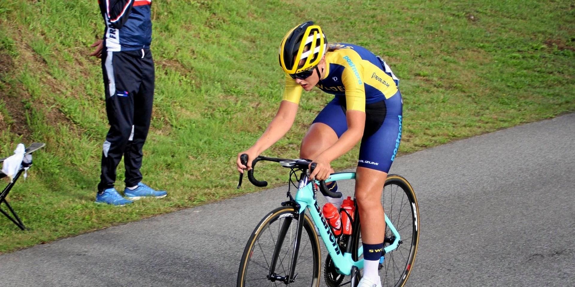 Caroline Andersson tvingades bryta linjeloppet i U23-EM i Italien. Arkivbild.