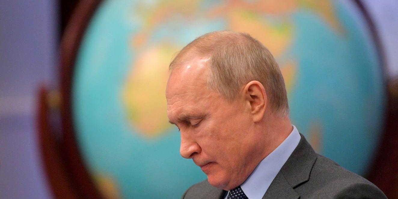 Rysslands president Vladimir Putin vid ett möte i tisdags.