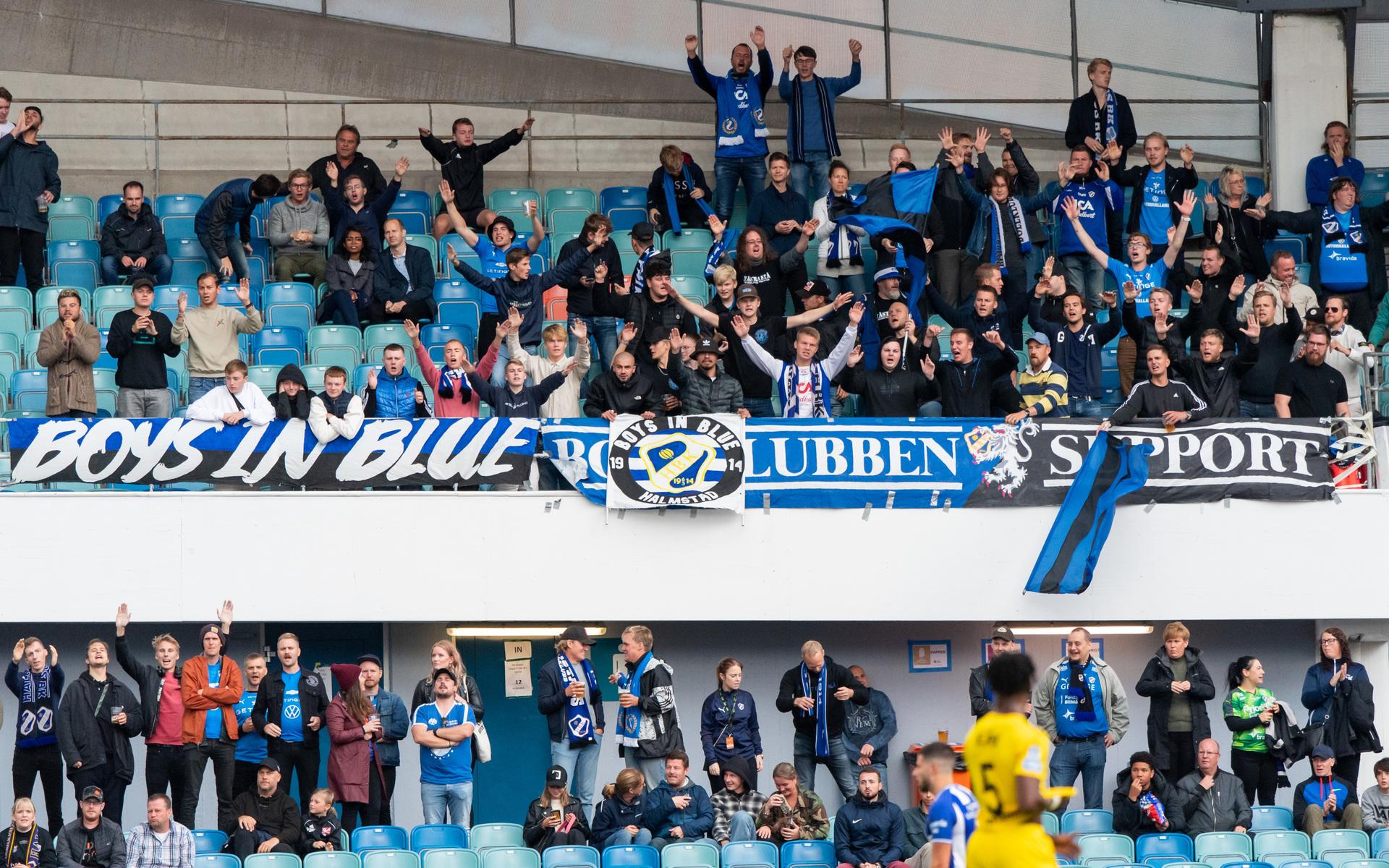 HBK:s supportrar under bortamatchen mot IFK Göteborg i september i fjol.
