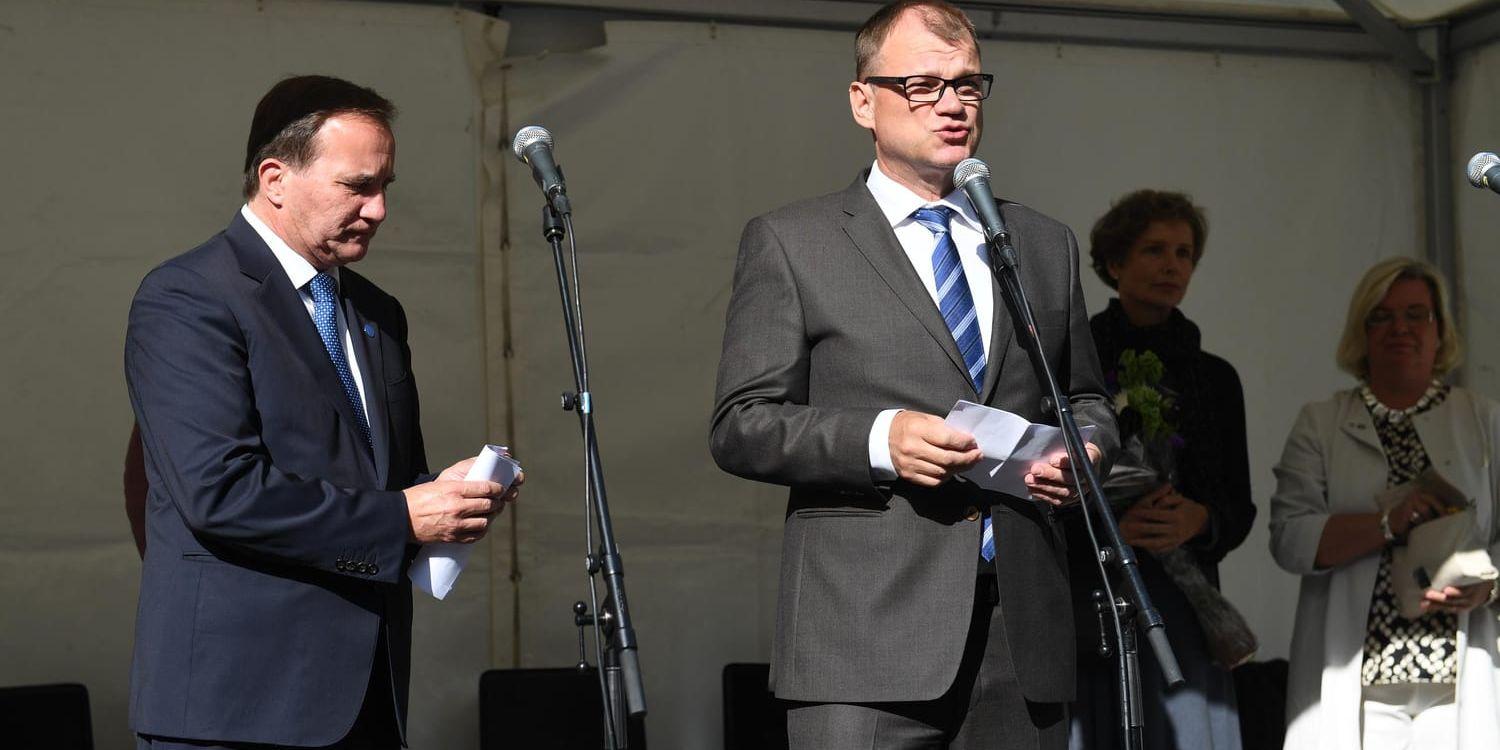 Finlands statsminister Juha Sipilä, här med Sveriges motsvarighet Stefan Löfven.
