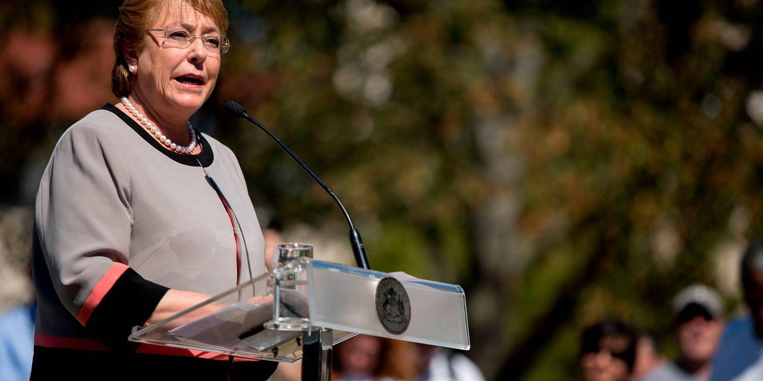 Chiles president Michelle Bachelet har drivit på lättandet av landets abortlagstiftning. Arkivbild.