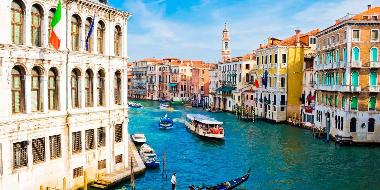 Italienska regionen Veneto, där Venedig är huvudstad, är det sjätte hetaste resmålet i EU, sett till antalet hotellnätter. Arkivbild.