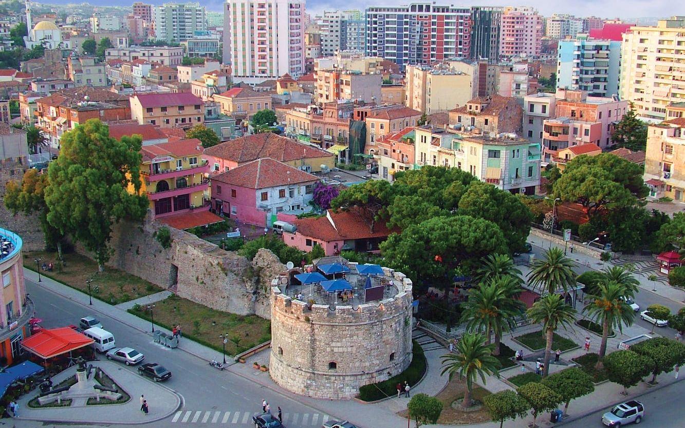 Vy över Durrës stad