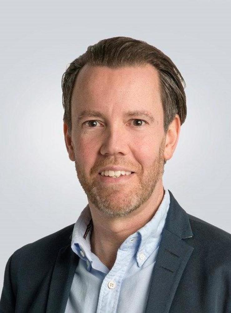 Mathias Larsson, fastighetsmäklare och franchisetagare på Länsförsäkringar Fastighetsförmedling i Varberg.