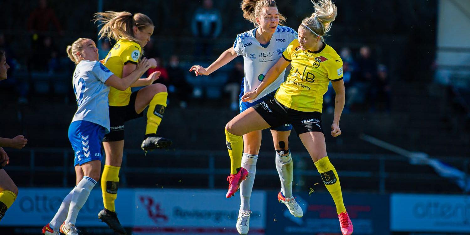 Amanda Johnsson Haahr stod för en assist i den norska seriepremiären när hennes LSK vann med 4–0 mot Avaldsnes. Arkivbild.