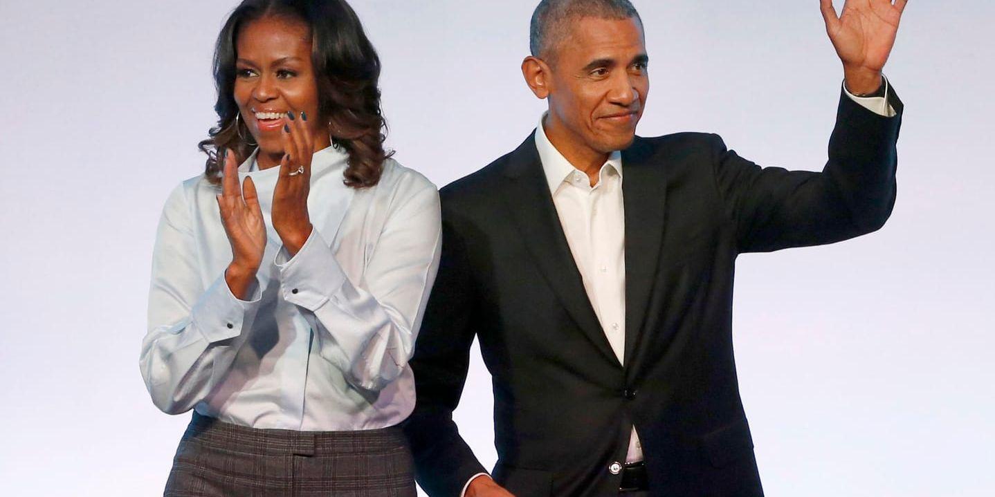 Paret Obama har slutit ett avtal med Spotify. Arkivbild.