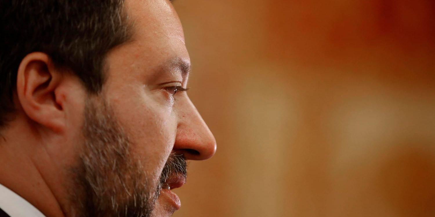 Italiens vice premiärminister och inrikesminister Matteo Salvini. Arkivbild.